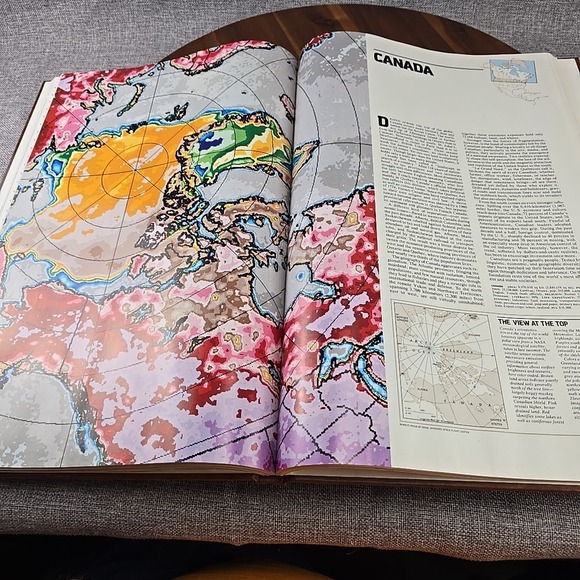 National Geographic Atlas of North America Large Format‎ HC Slipcove VTG '85 - Picture 13 of 14